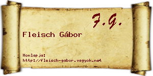 Fleisch Gábor névjegykártya